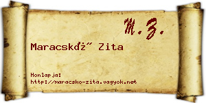 Maracskó Zita névjegykártya